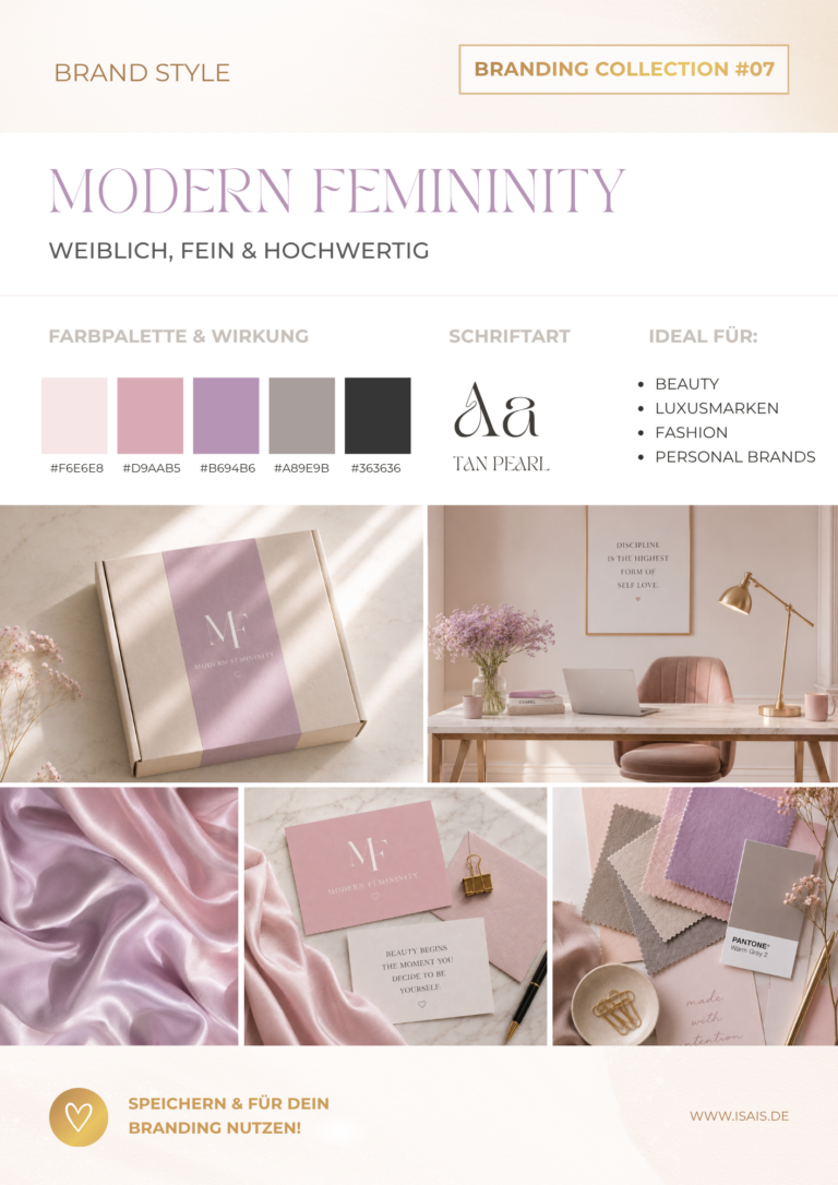 Branding Inspiration (Teil 7) aus der Branding Collection - Brand Style Modern Femininity für Premium Marken